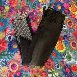 Akira Black Jeans w Rhinestones